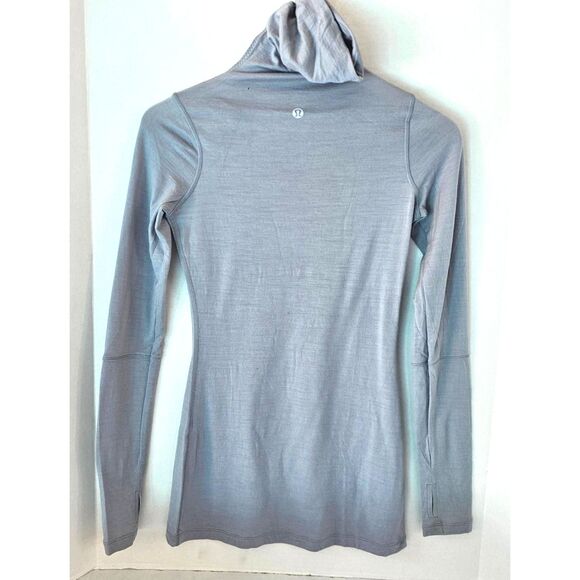 Flawed = Deal: Lululemon Rulu Cowl Neck Hoodie Long Sleeve Top | Size 4 Slim Fit - Picture 5 of 8
